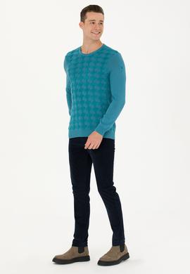 Erkek Lacivert Kanvas Pantolon - 50272266307