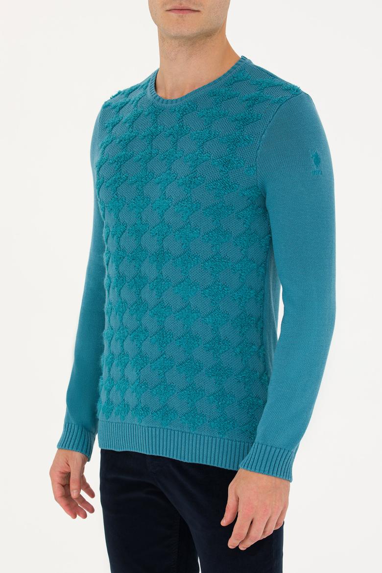 Erkek Petrol Kazak - 50270996005