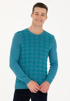 Erkek Petrol Kazak - 50270996005