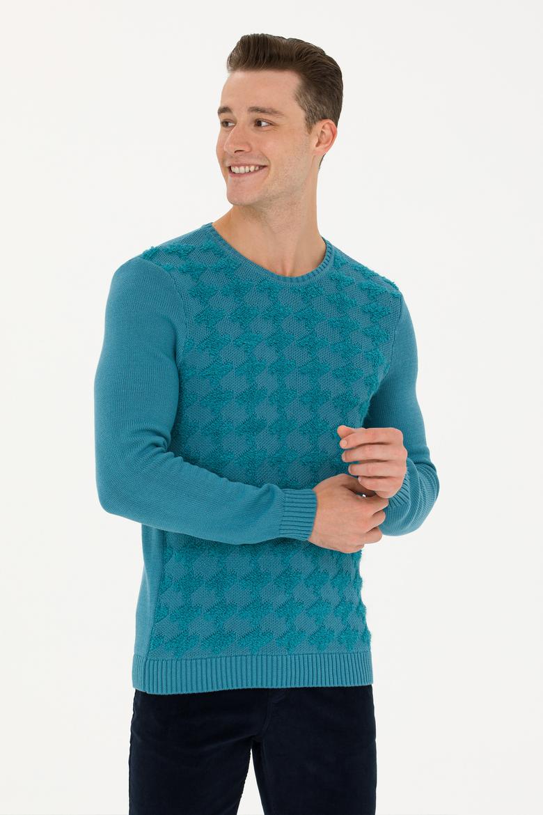 Erkek Petrol Kazak - 50270996005