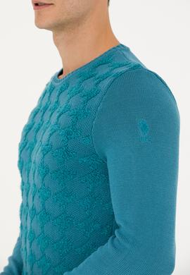 Erkek Petrol Kazak - 50270996005