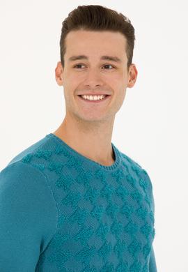 Erkek Petrol Kazak - 50270996005