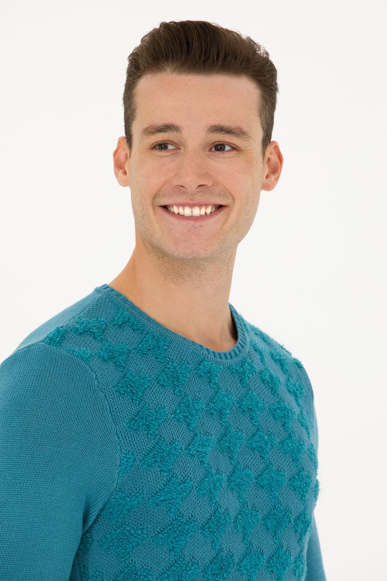 Erkek Petrol Kazak - 50270996005