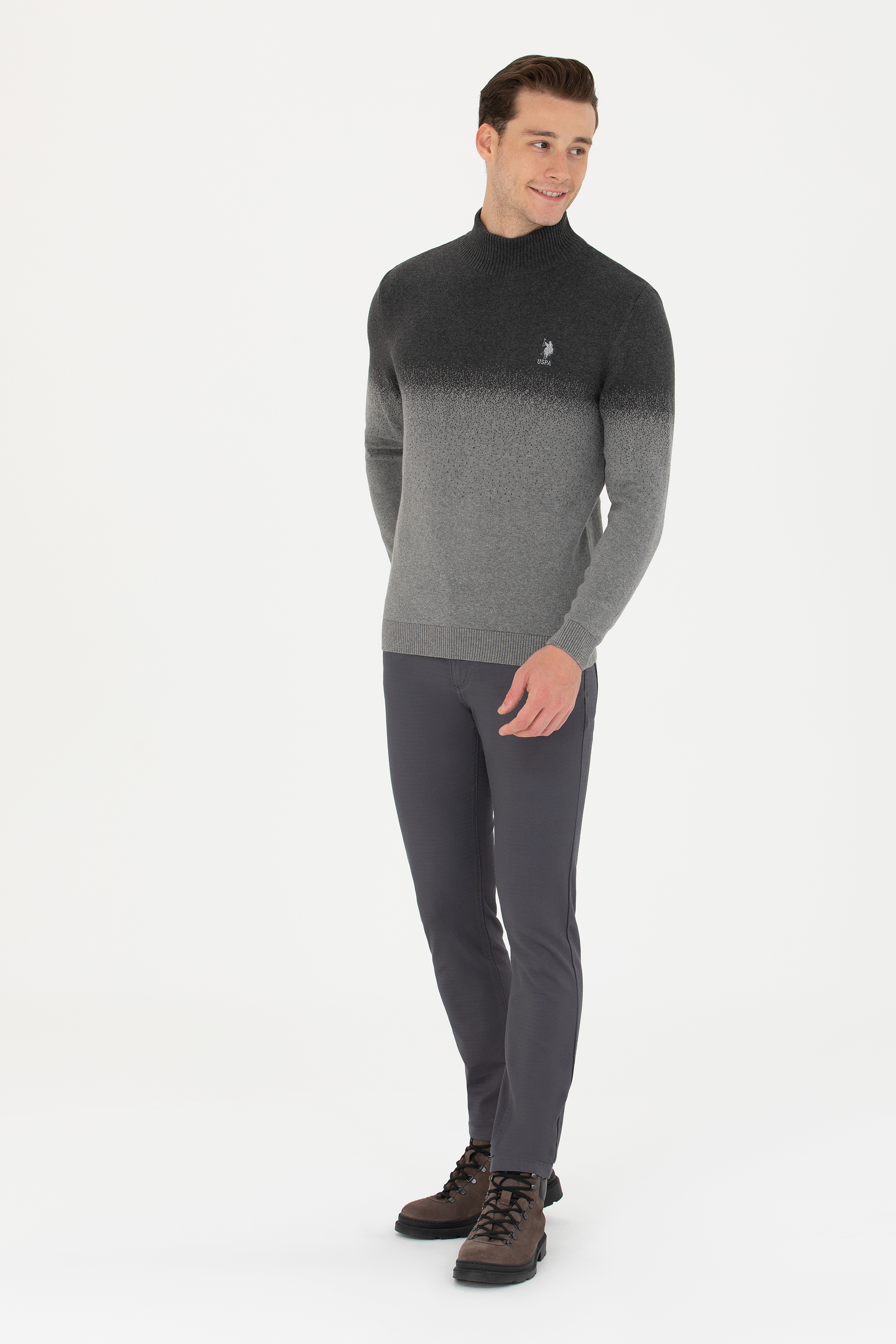 Erkek Slim Fit Antrasit Kanvas Pantolon - Image 3