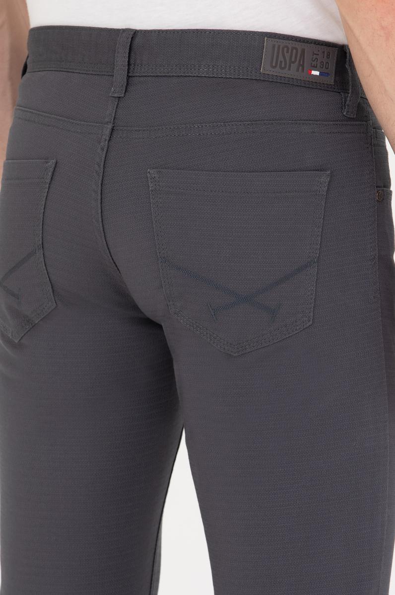 Erkek Slim Fit Antrasit Kanvas Pantolon