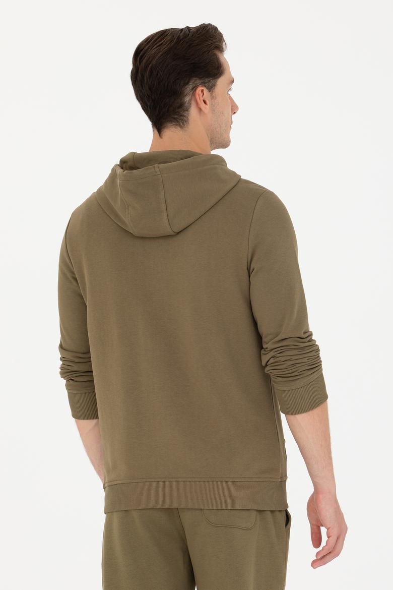 Erkek Haki Basic Sweatshirt - 50269426144