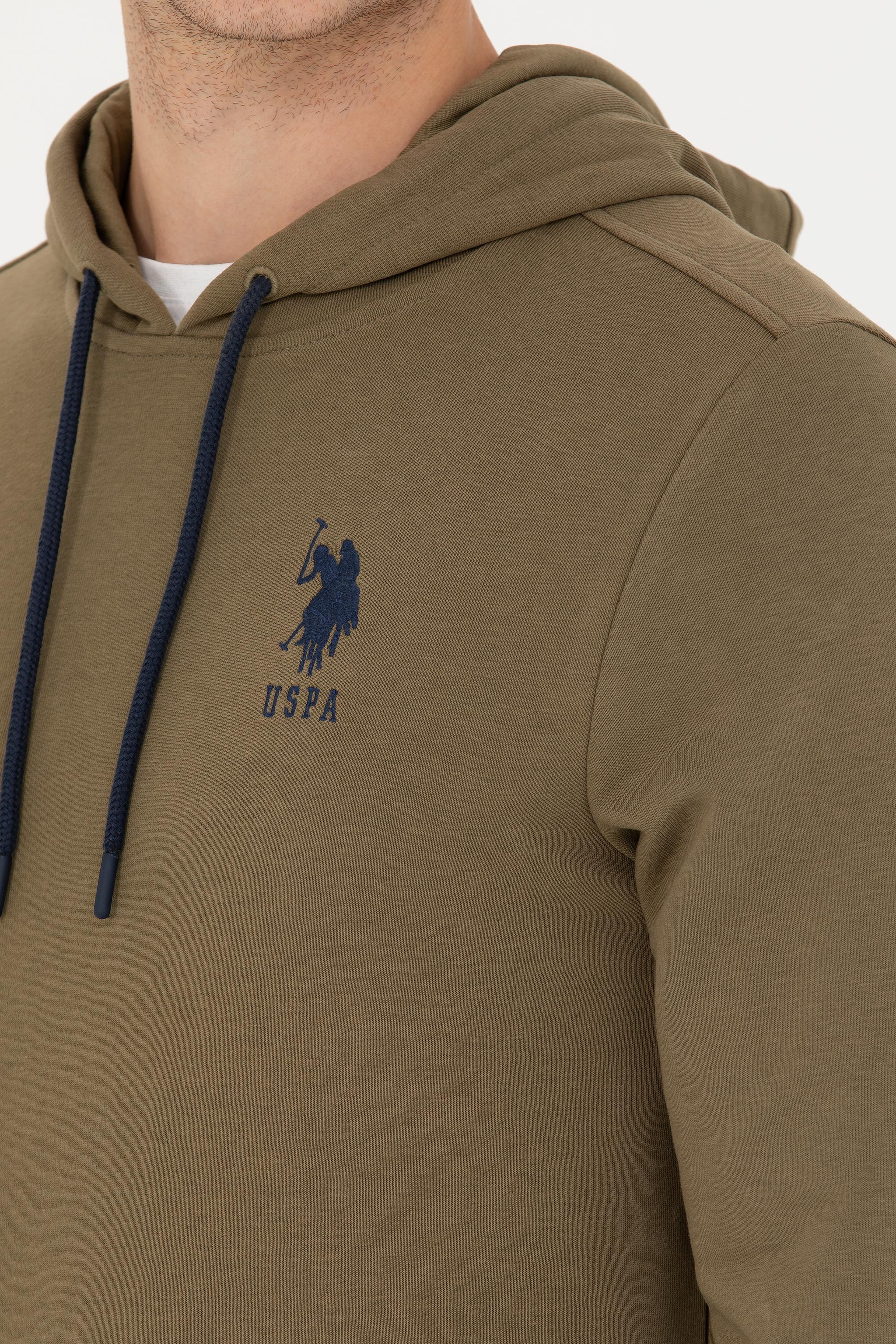Erkek Haki Basic Sweatshirt