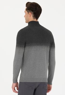 Erkek Antrasit Melanj Boğazlı Kazak - 50272121003