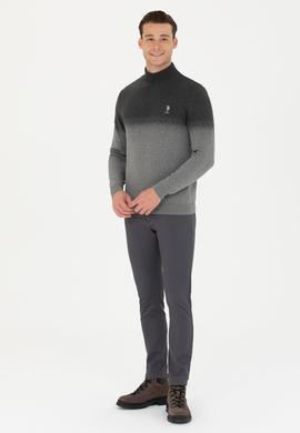 Erkek Antrasit Melanj Boğazlı Kazak - 50272121003