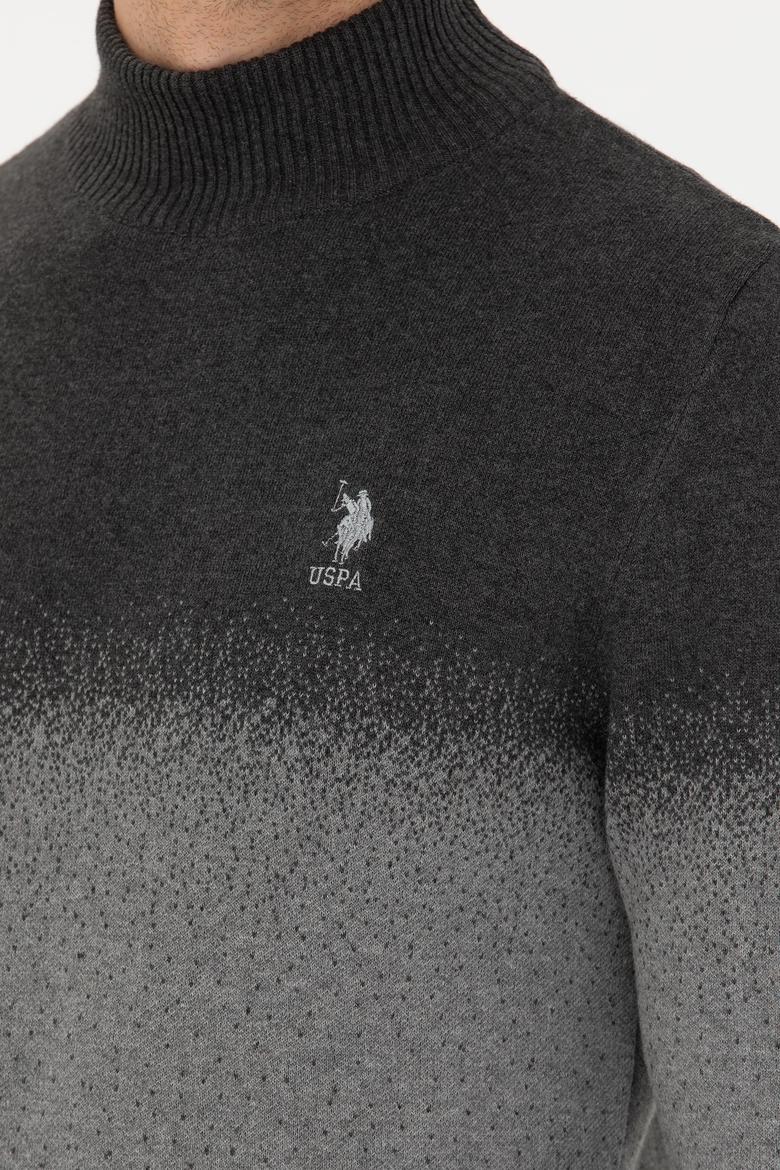 Erkek Antrasit Melanj Boğazlı Kazak - 50272121003