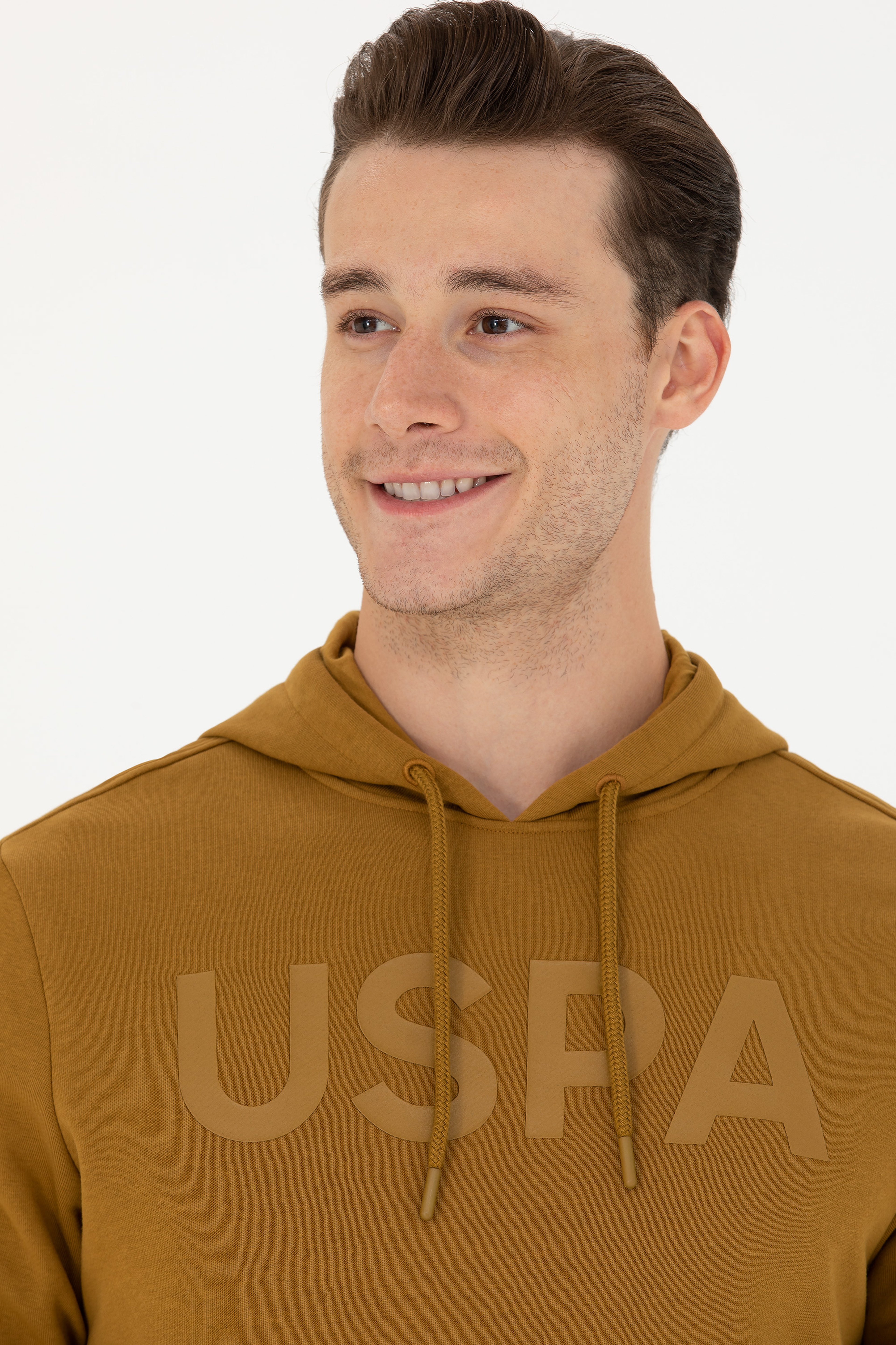 Erkek Açık Haki Basic Sweatshirt
