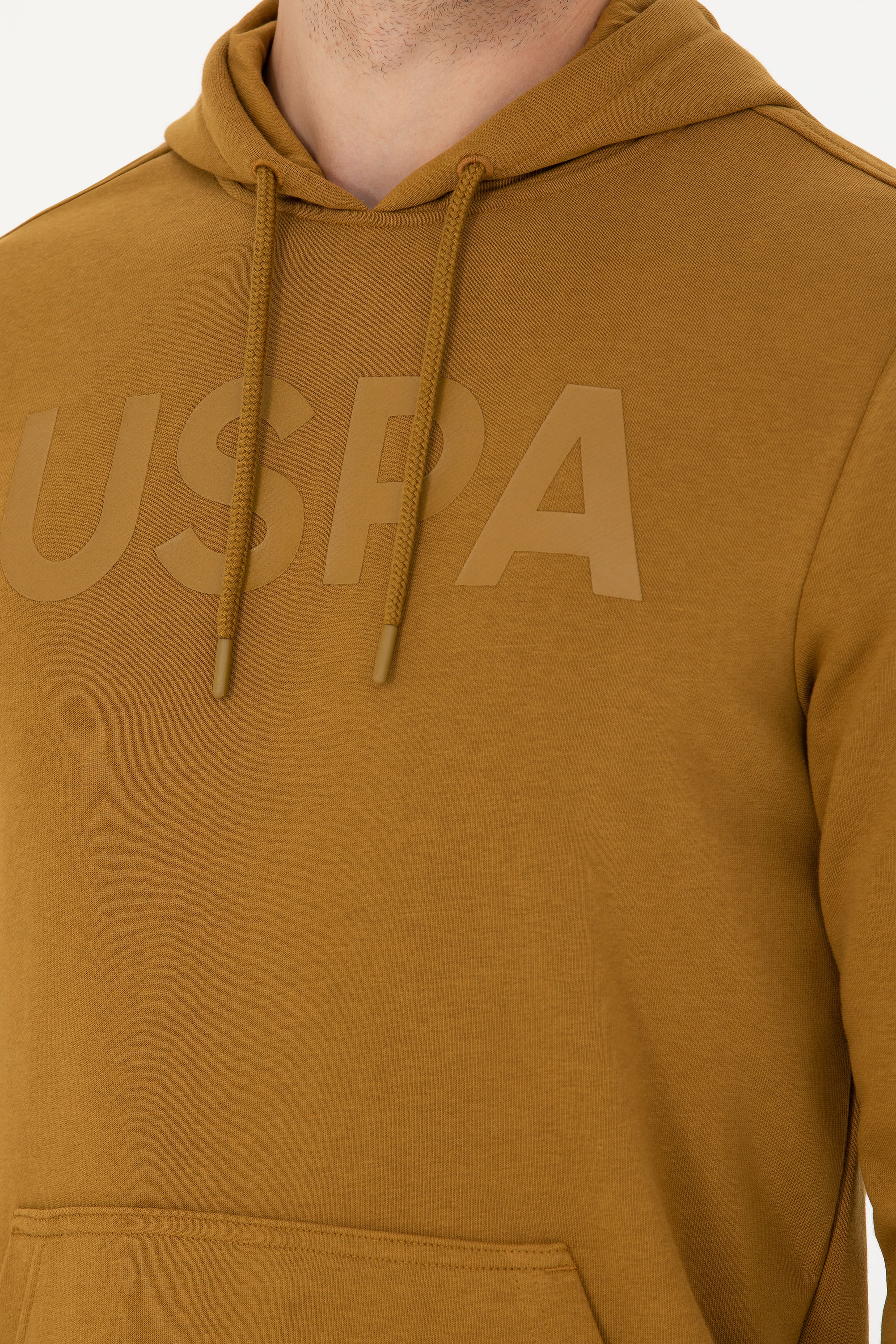 Erkek Açık Haki Basic Sweatshirt - Image 7