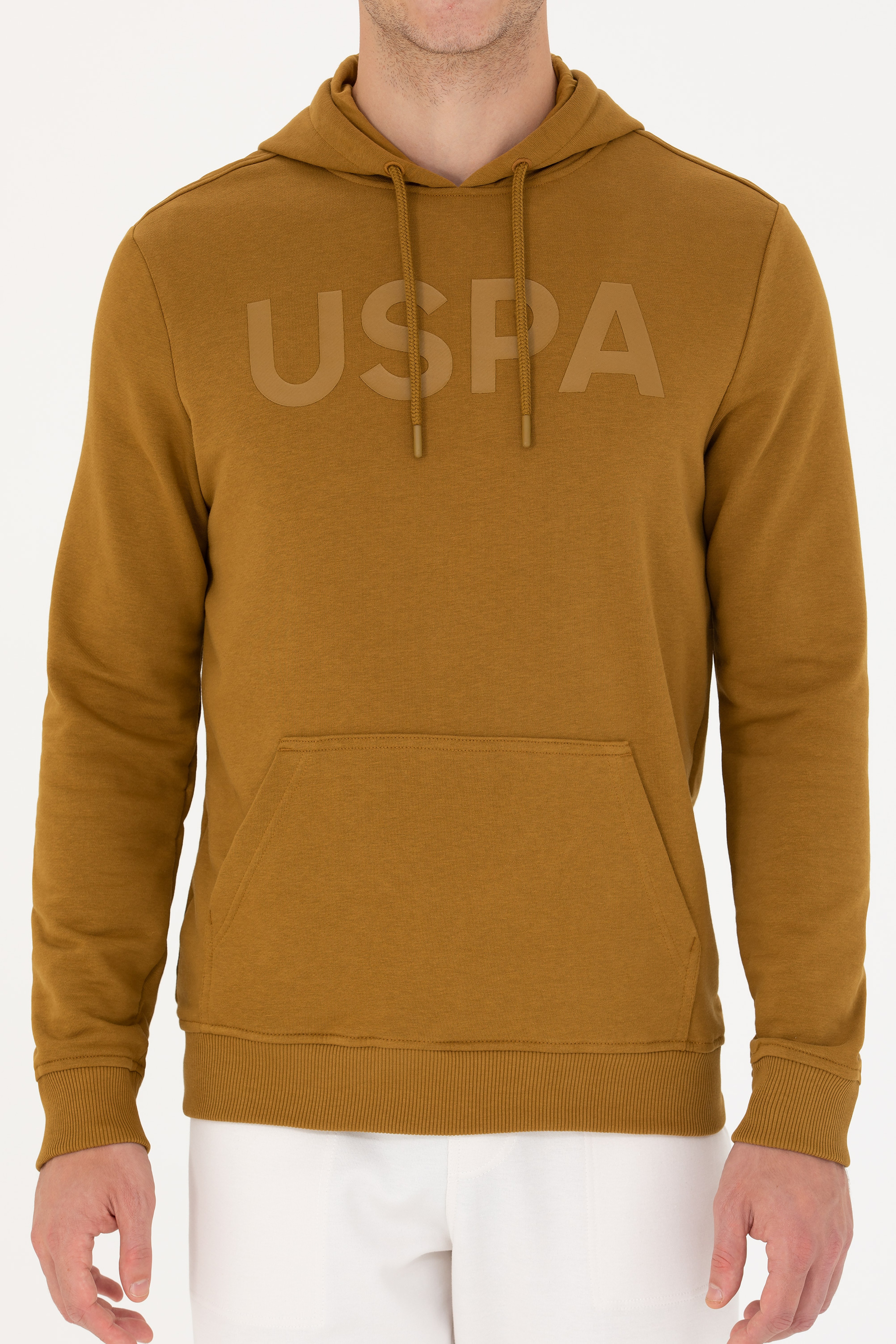 Erkek Açık Haki Basic Sweatshirt - Image 6