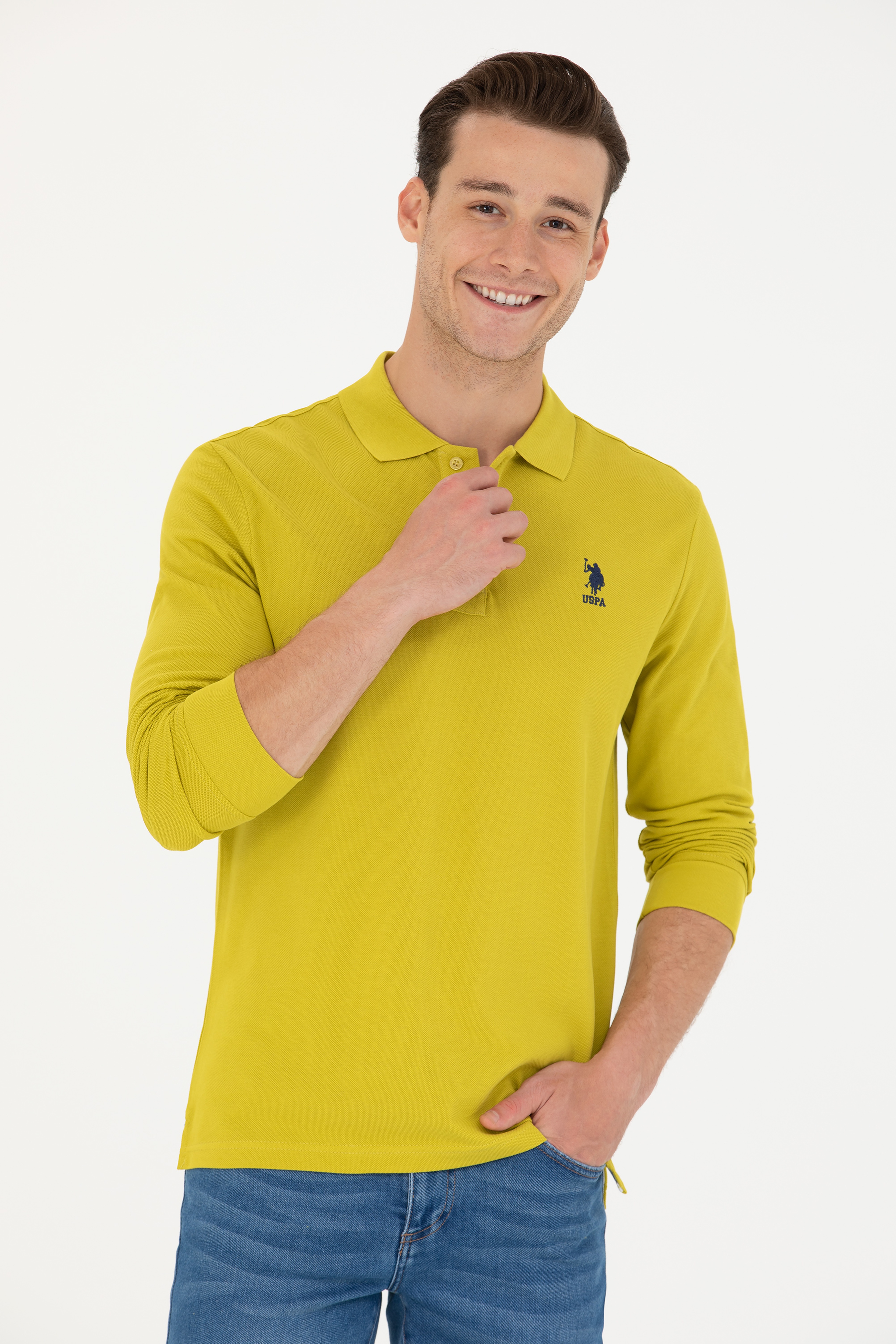 Erkek Fıstık Yeşili Basic Sweatshirt - Image 1