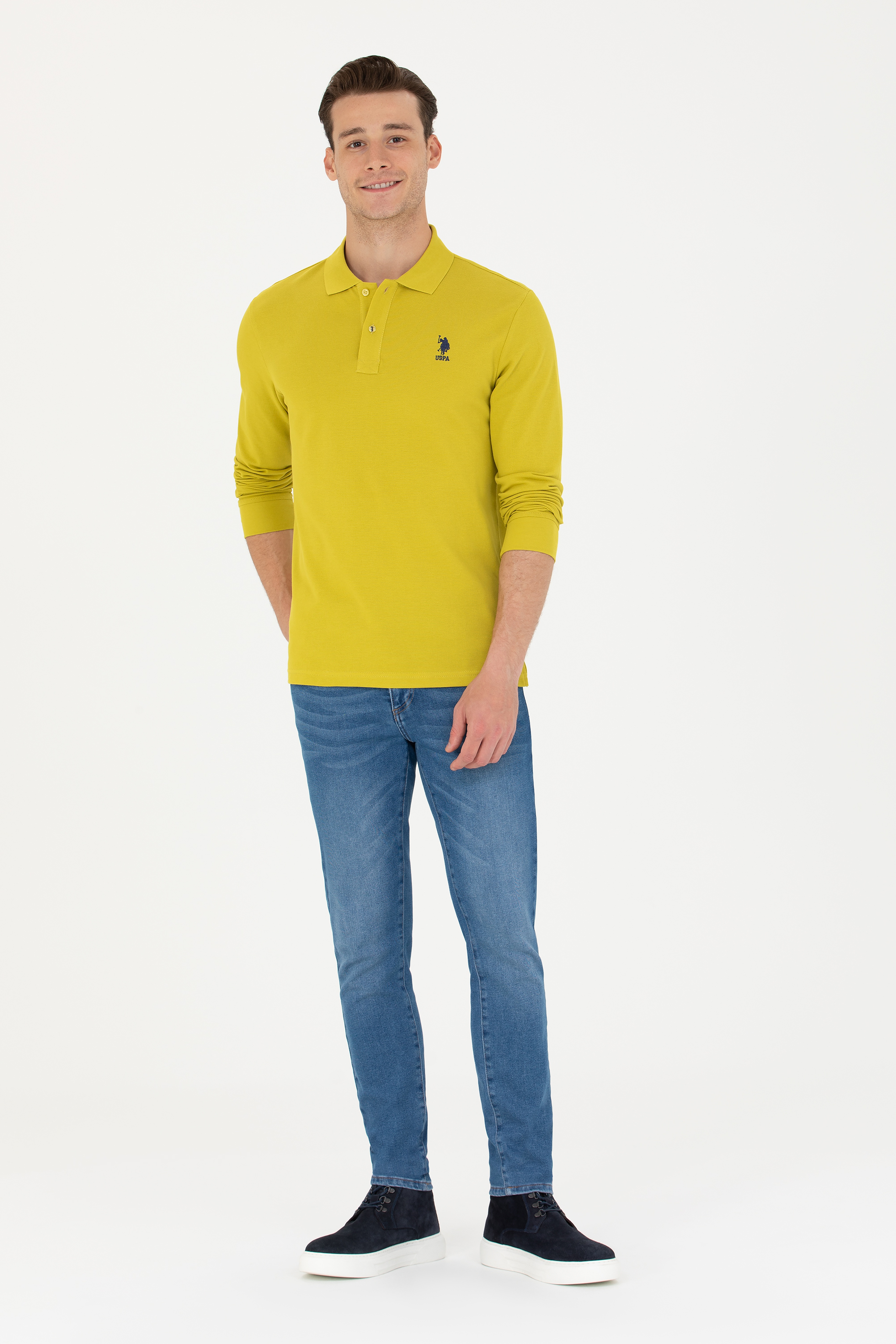 Erkek Fıstık Yeşili Basic Sweatshirt - Image 4