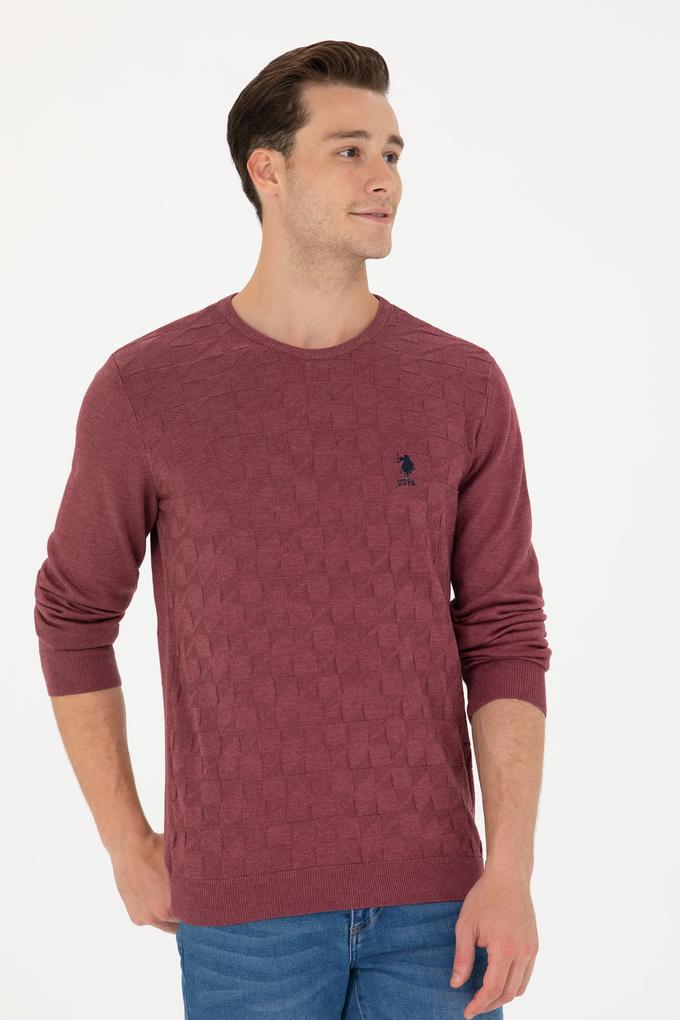 Erkek Bordo Basic Kazak