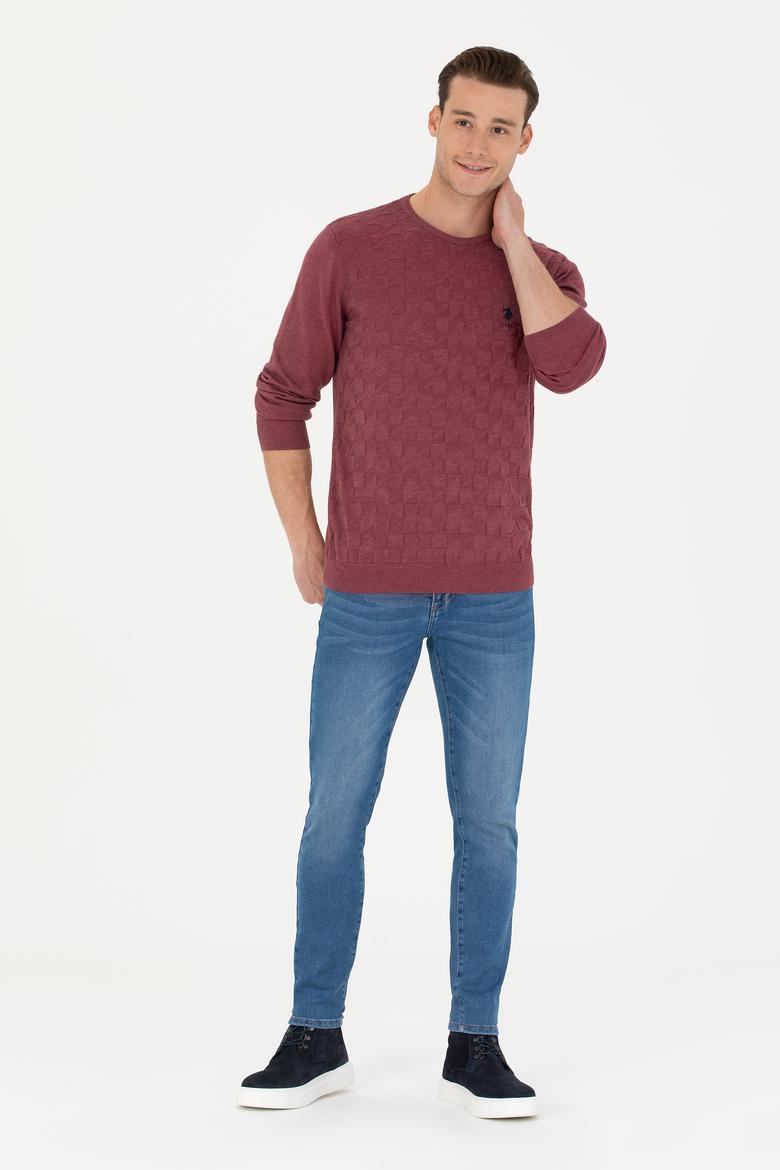 Erkek Bordo Basic Kazak - 50269001063