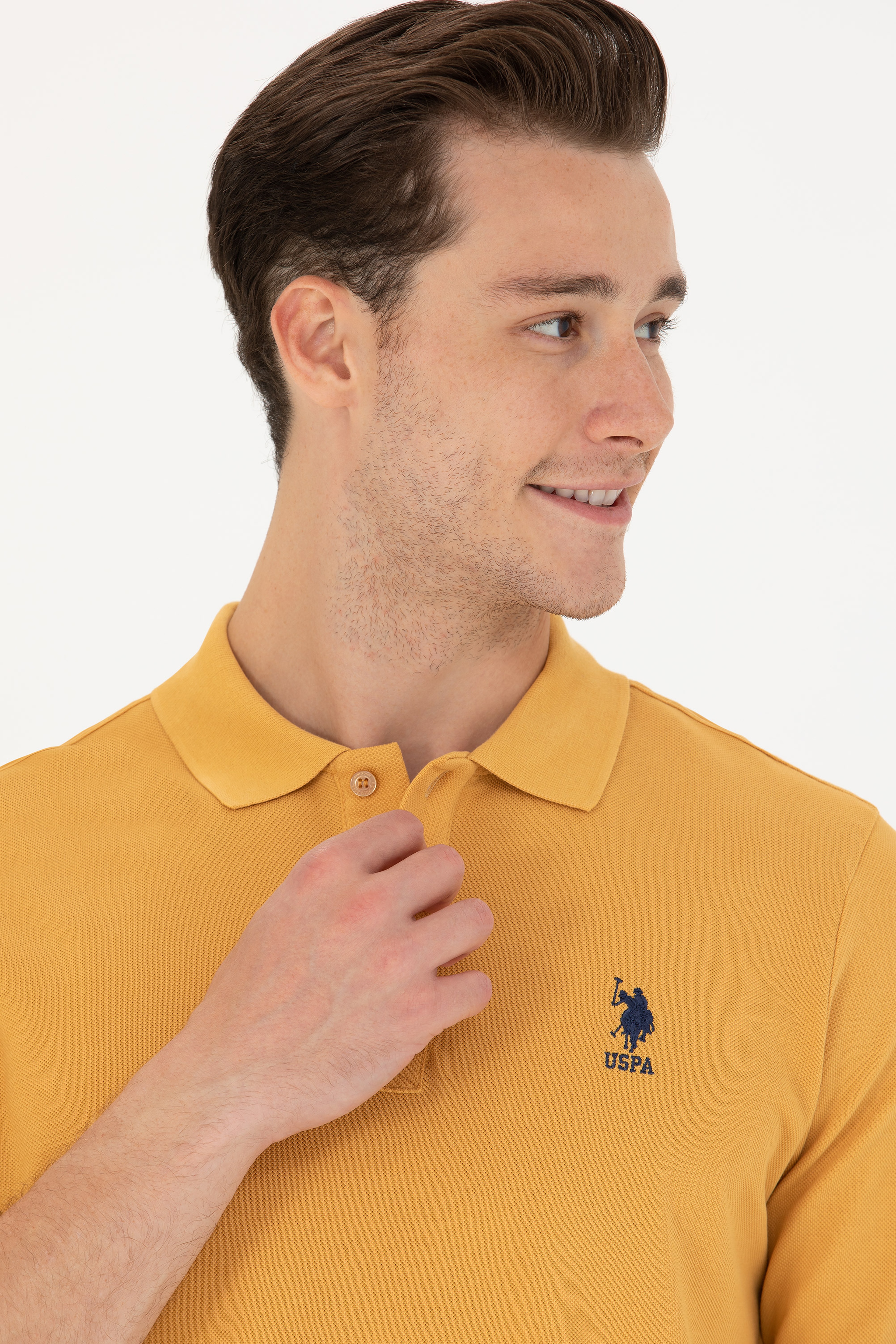 Erkek Hardal Basic Sweatshirt - Image 2