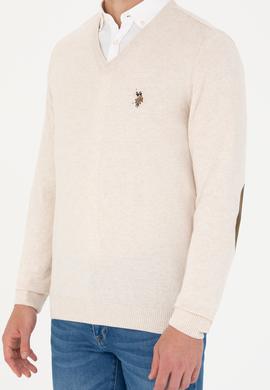 Erkek Krem Melanj Basic Kazak - 50269006116