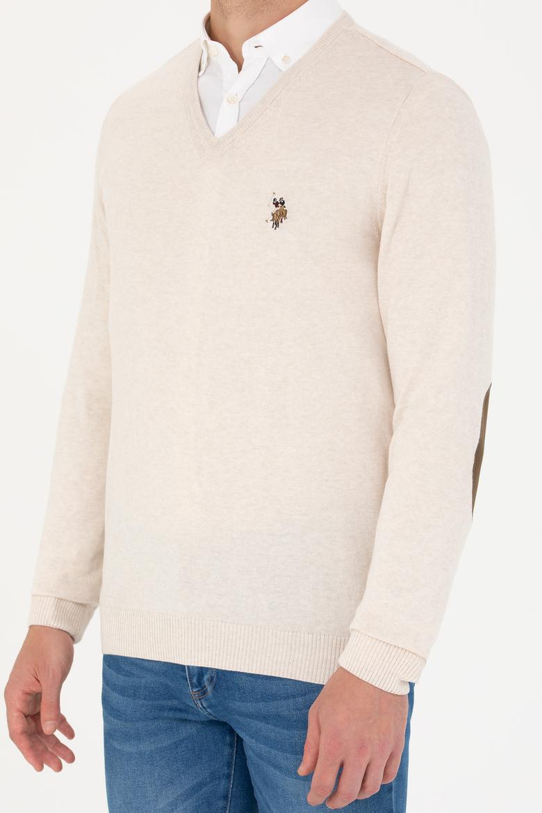 Erkek Krem Melanj Basic Kazak - 50269006116