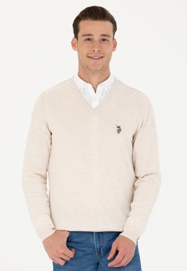 Erkek Krem Melanj Basic Kazak - 50269006116