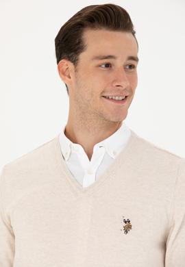 Erkek Krem Melanj Basic Kazak - 50269006116