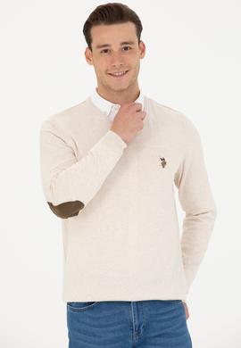 Erkek Krem Melanj Basic Kazak - 50269006116