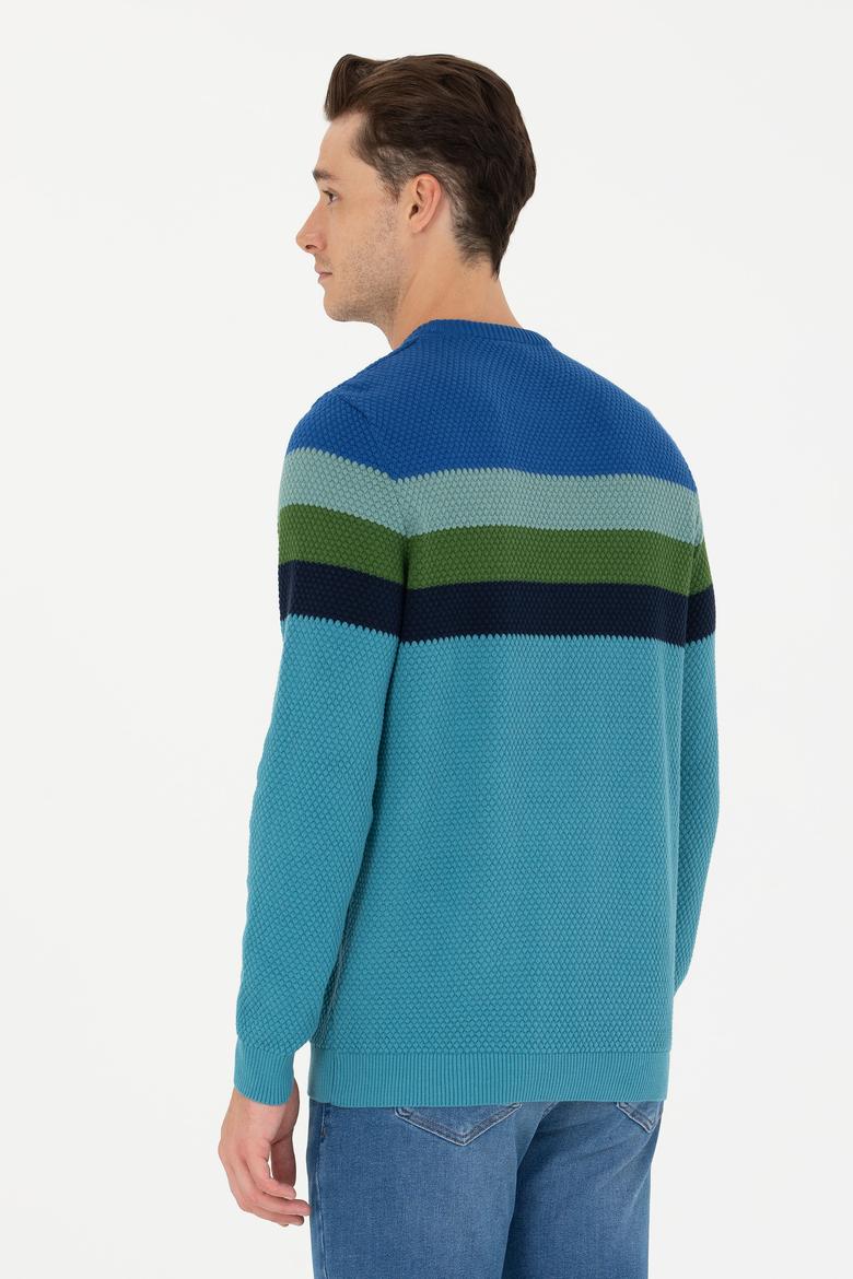 Erkek Petrol Bisiklet Yaka Kazak - 50275762011