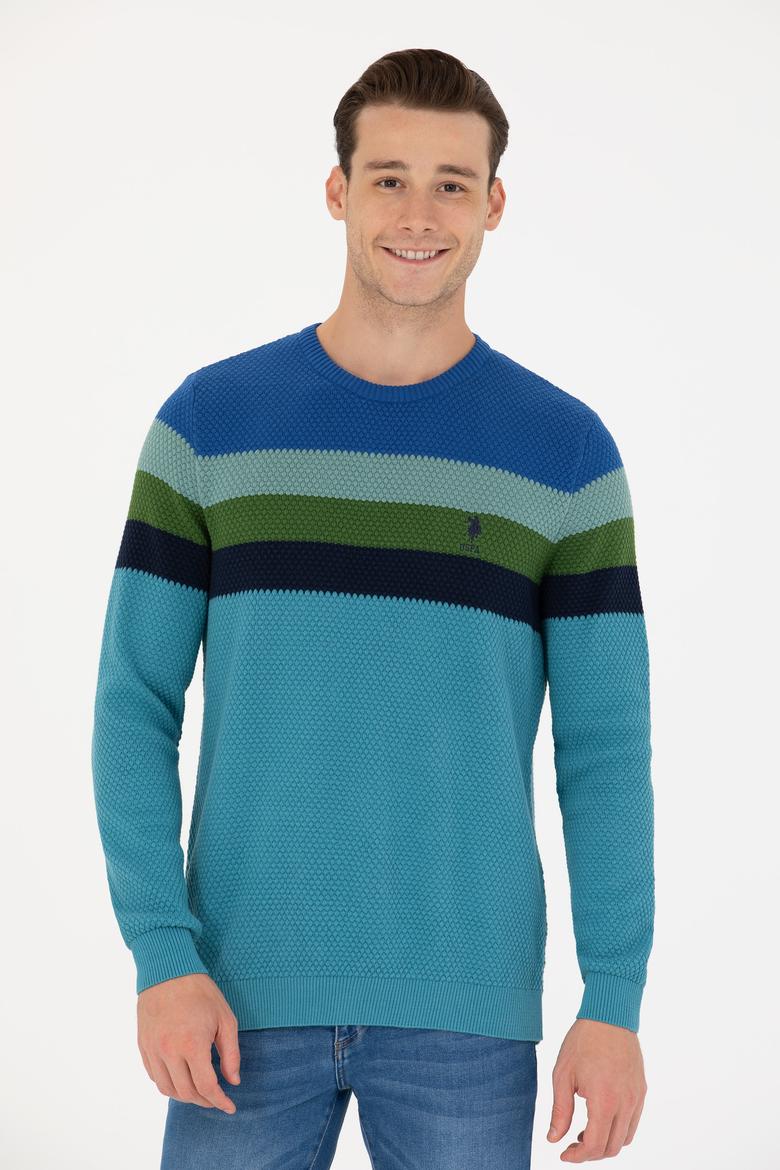 Erkek Petrol Bisiklet Yaka Kazak - 50275762011