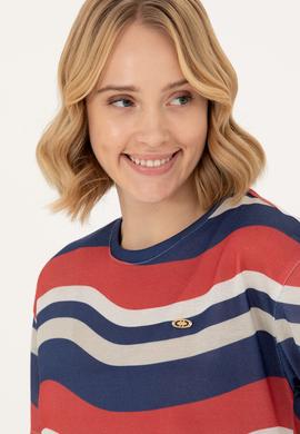 Kadın Lacivert Tişört - 50263600036