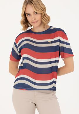 Kadın Lacivert Tişört - 50263600036