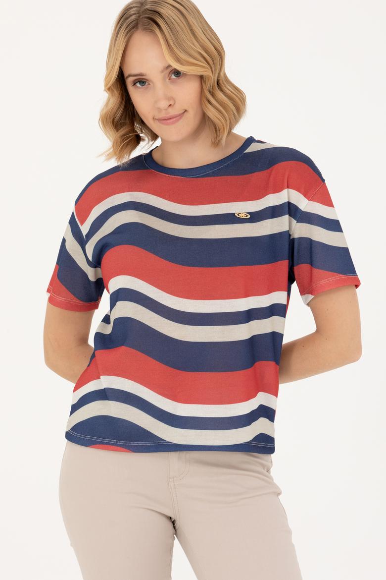 Kadın Lacivert Tişört - 50263600036