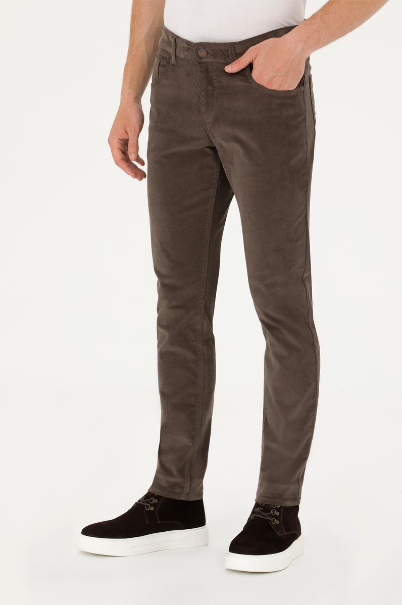 Erkek Vizon Kanvas Pantolon