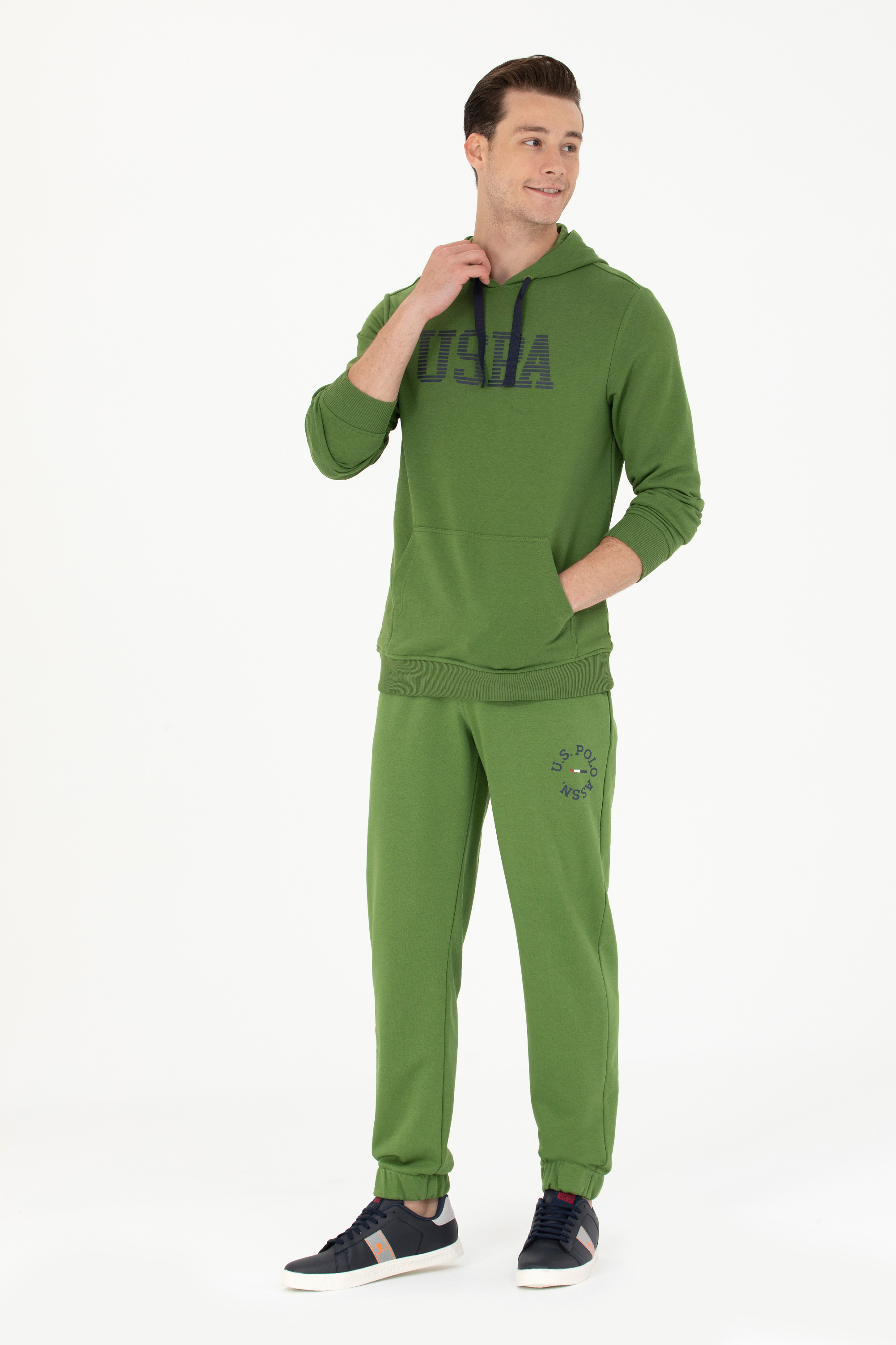 Erkek Yeşil Basic Sweatshirt - Image 5