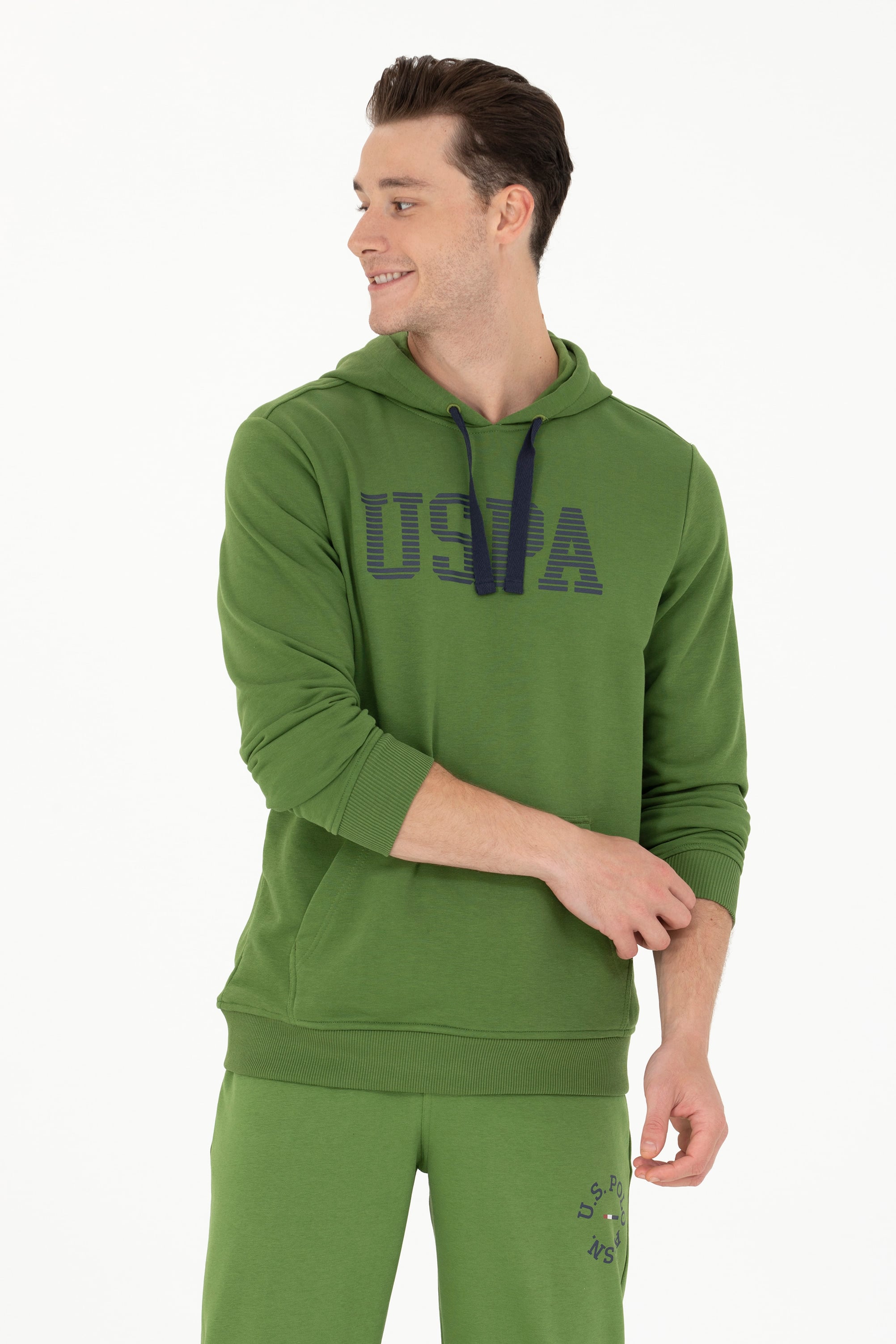 Erkek Yeşil Basic Sweatshirt