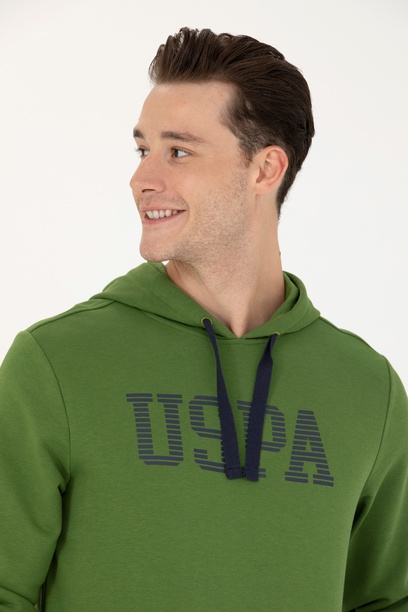 Erkek Yeşil Basic Sweatshirt