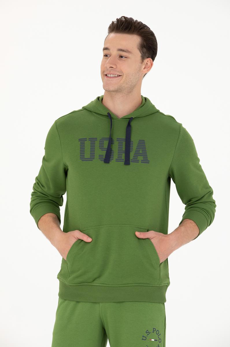 Erkek Yeşil Basic Sweatshirt