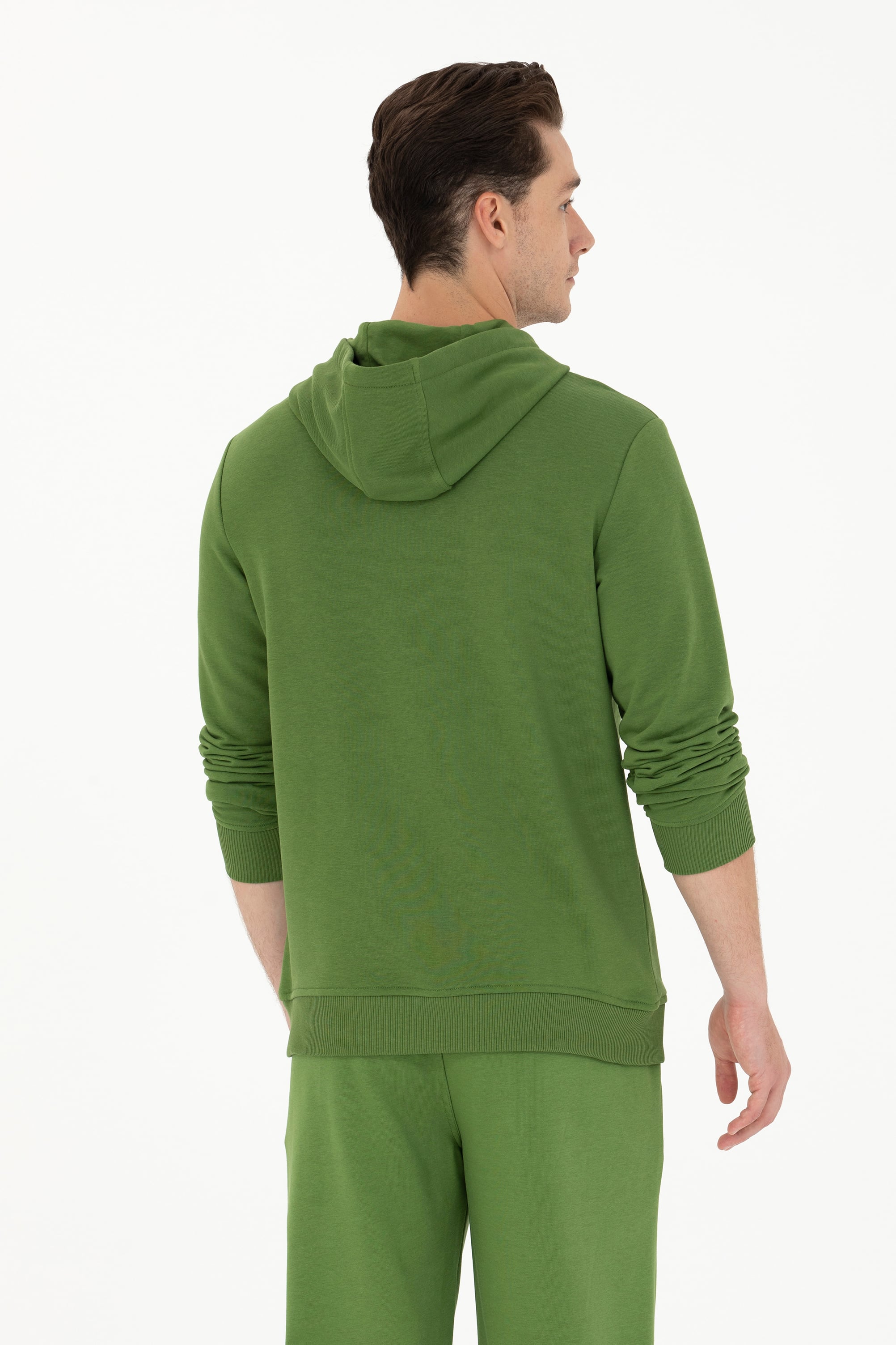 Erkek Yeşil Basic Sweatshirt