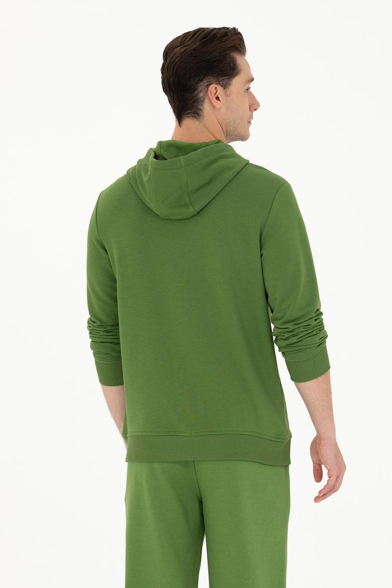 Erkek Yeşil Basic Sweatshirt - 50276087047