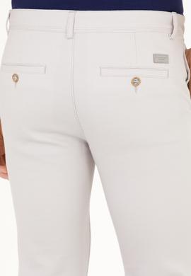 Erkek Slim Fit Açık Gri Kanvas / Chino Pantolon - 50266090095