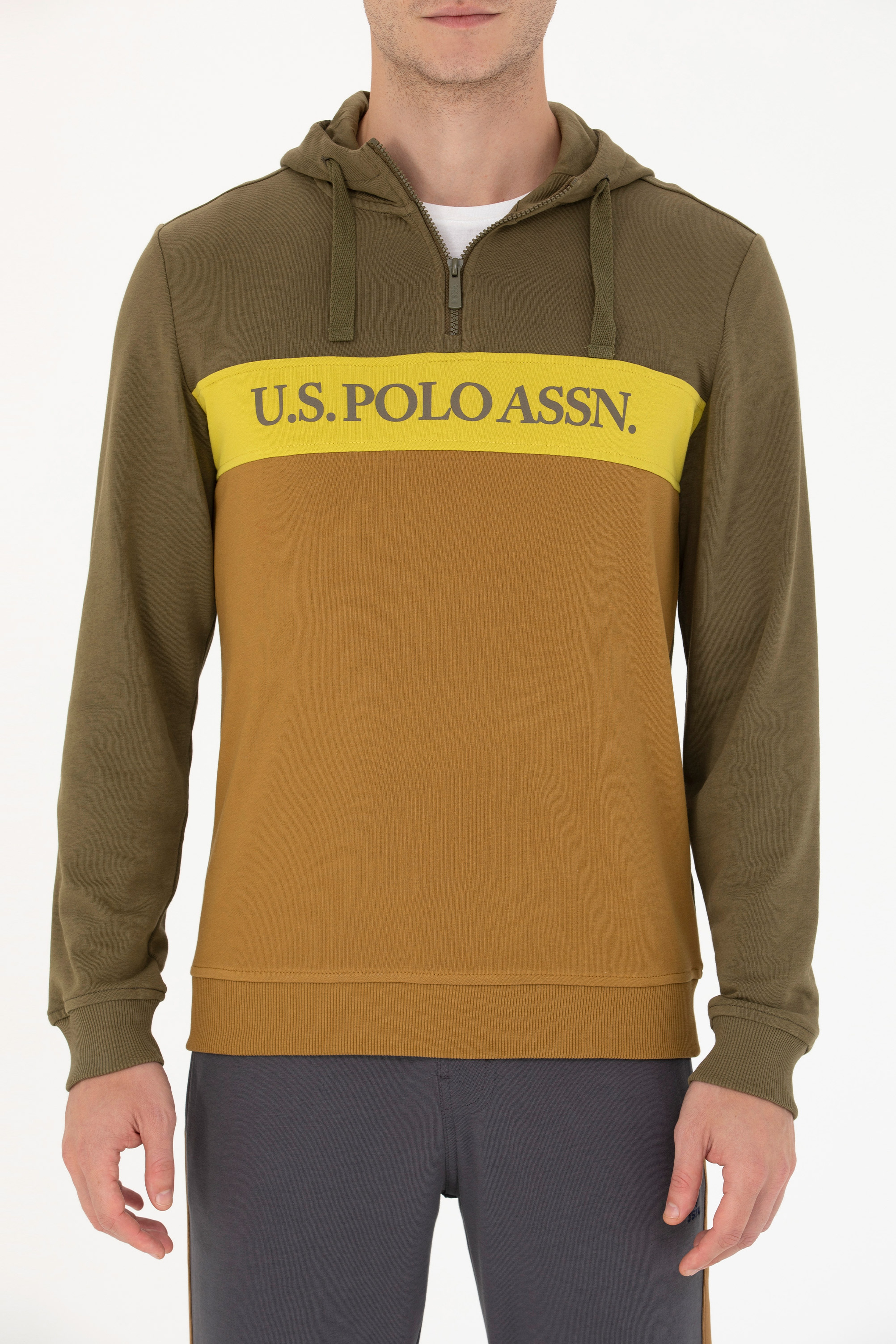 Erkek Haki Sweatshirt - Image 6