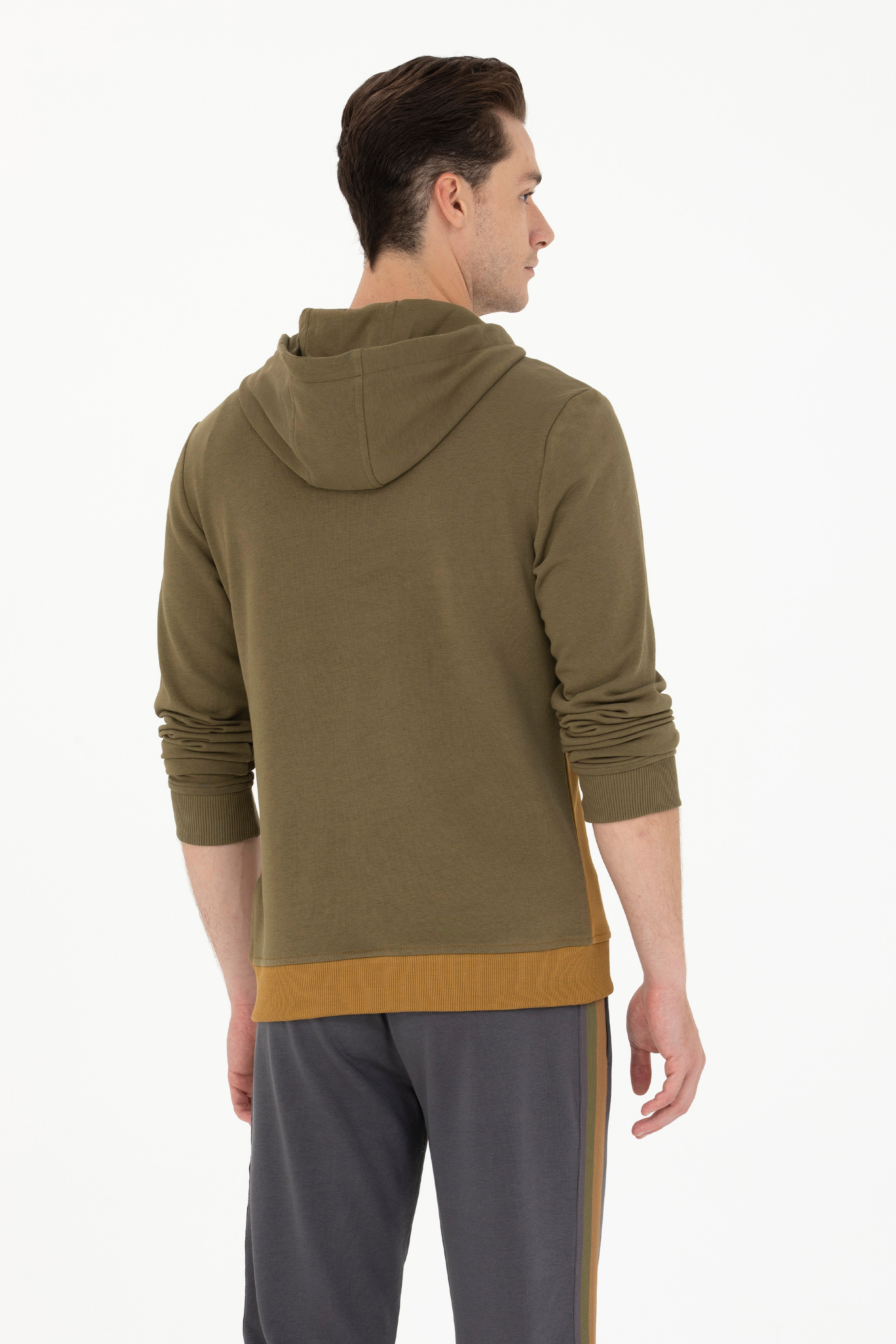 Erkek Haki Sweatshirt - Image 5