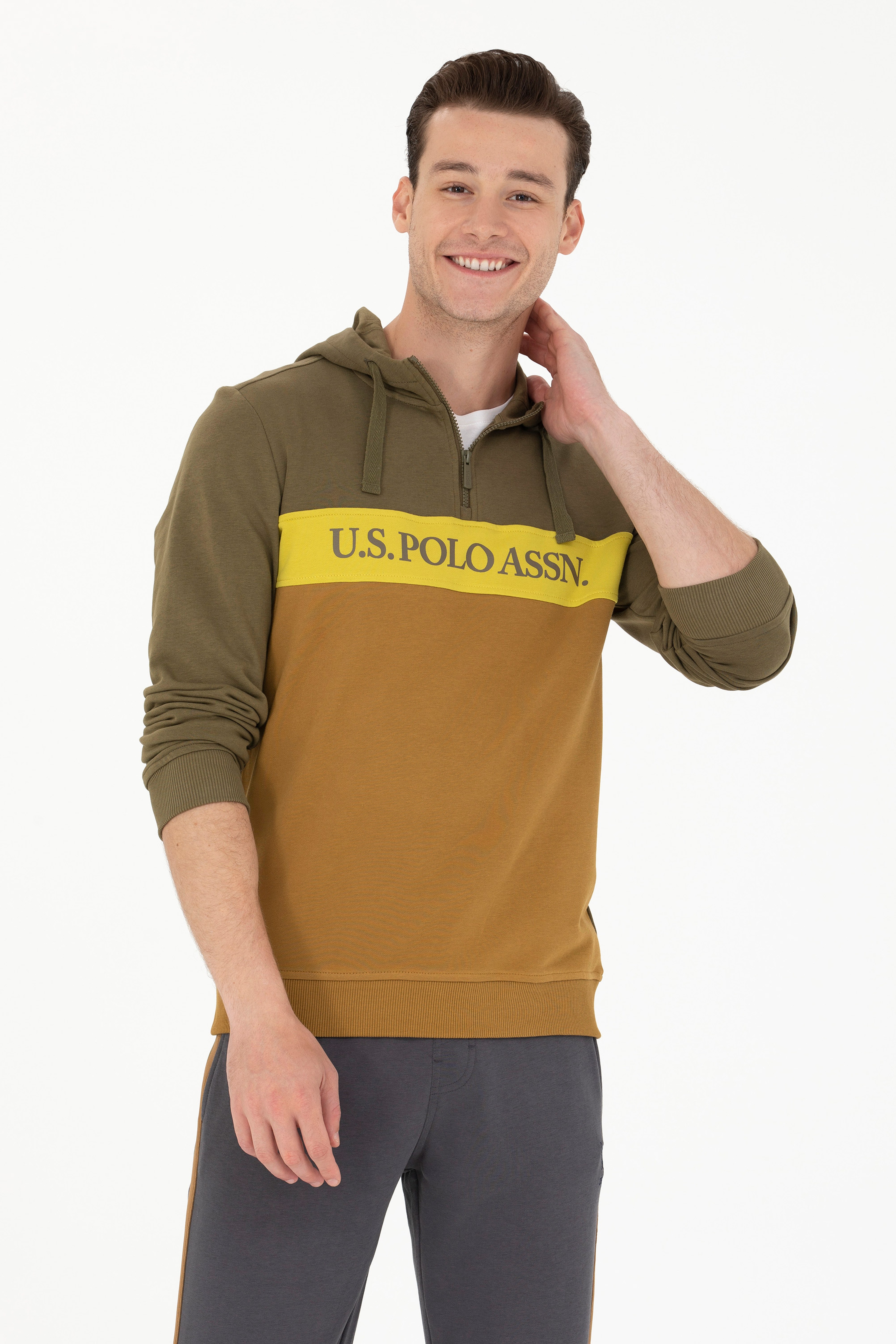 Erkek Haki Sweatshirt - Image 1