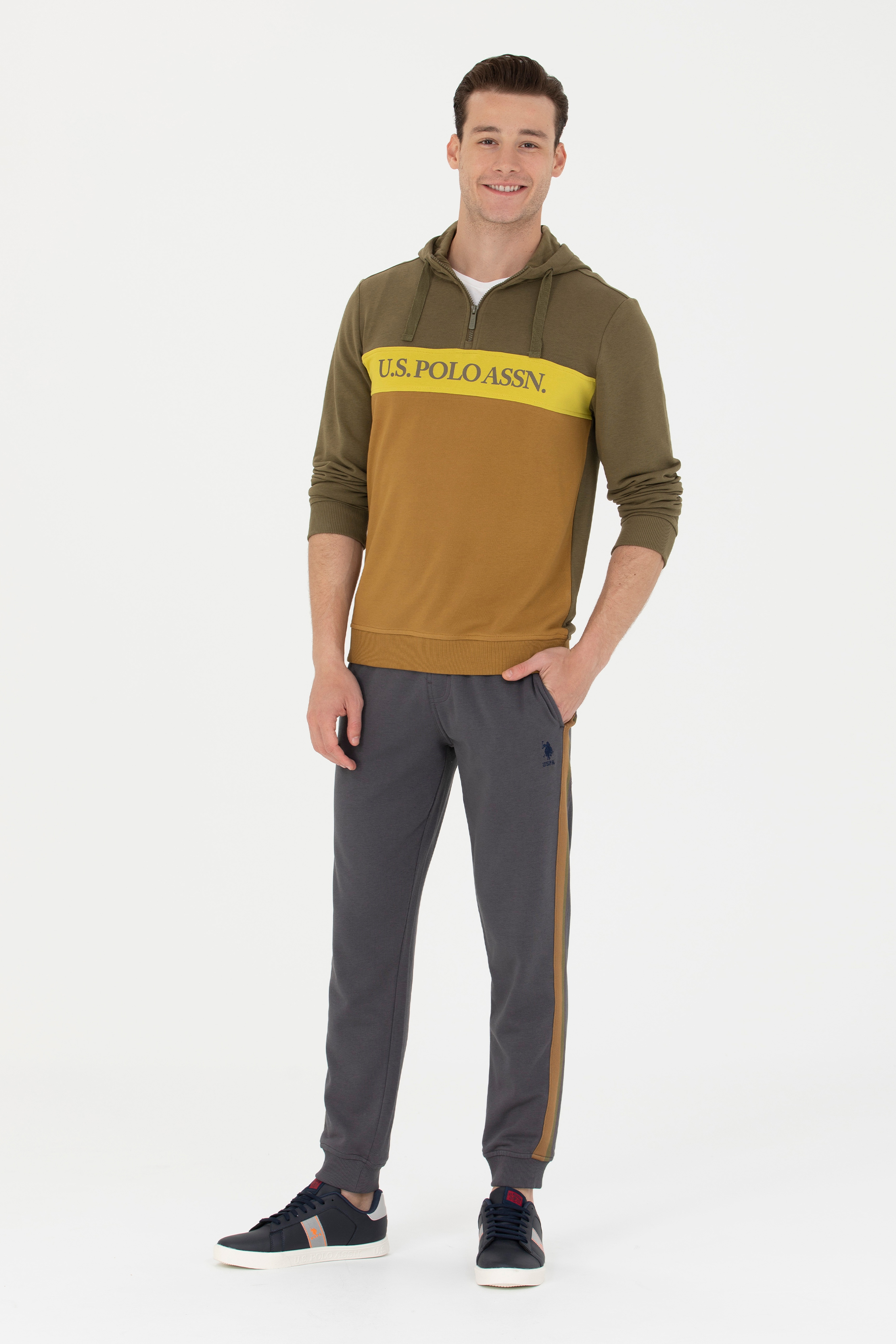 Erkek Haki Sweatshirt - Image 4