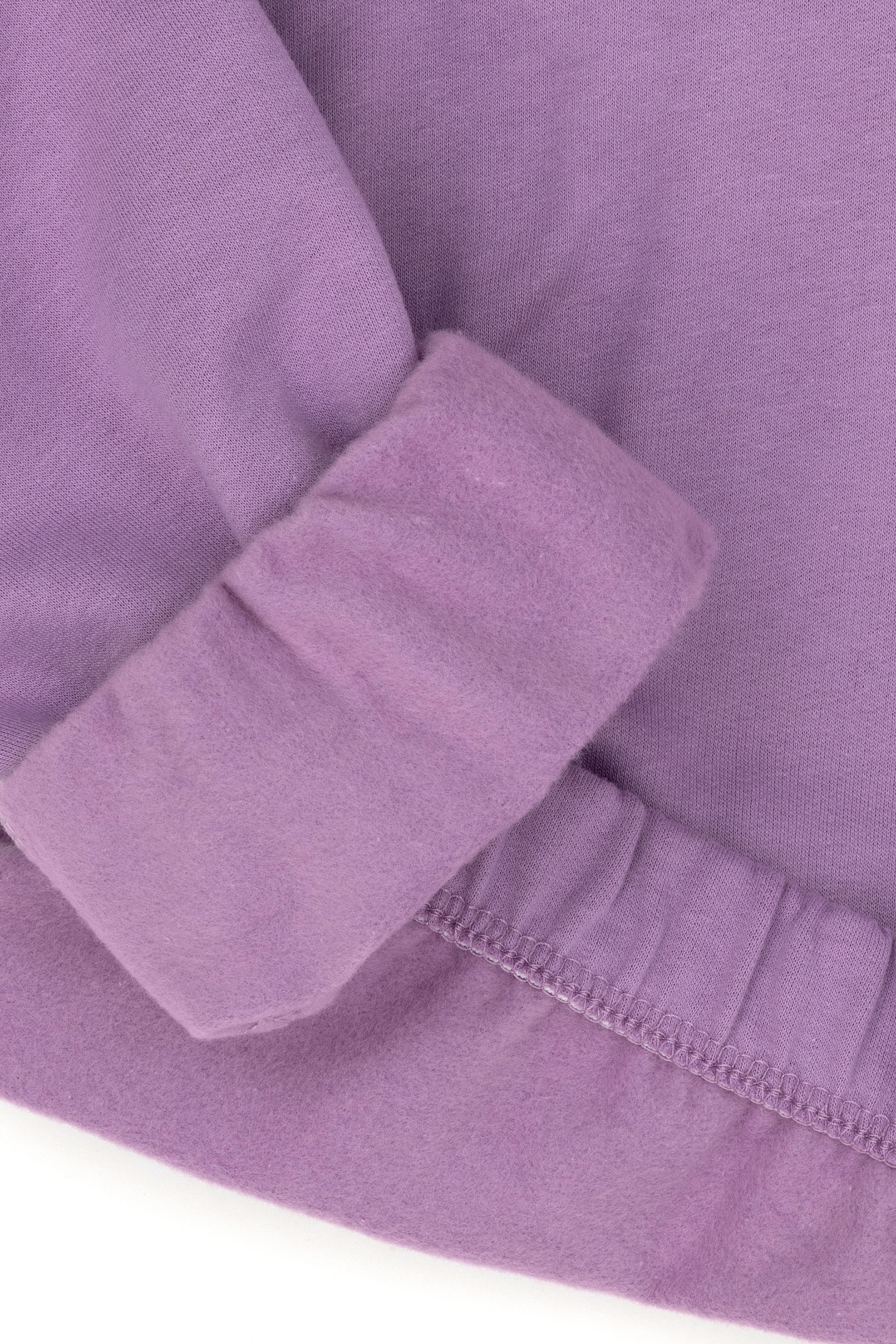 Kız Çocuk Lila Kapüşonlu Sweatshirt