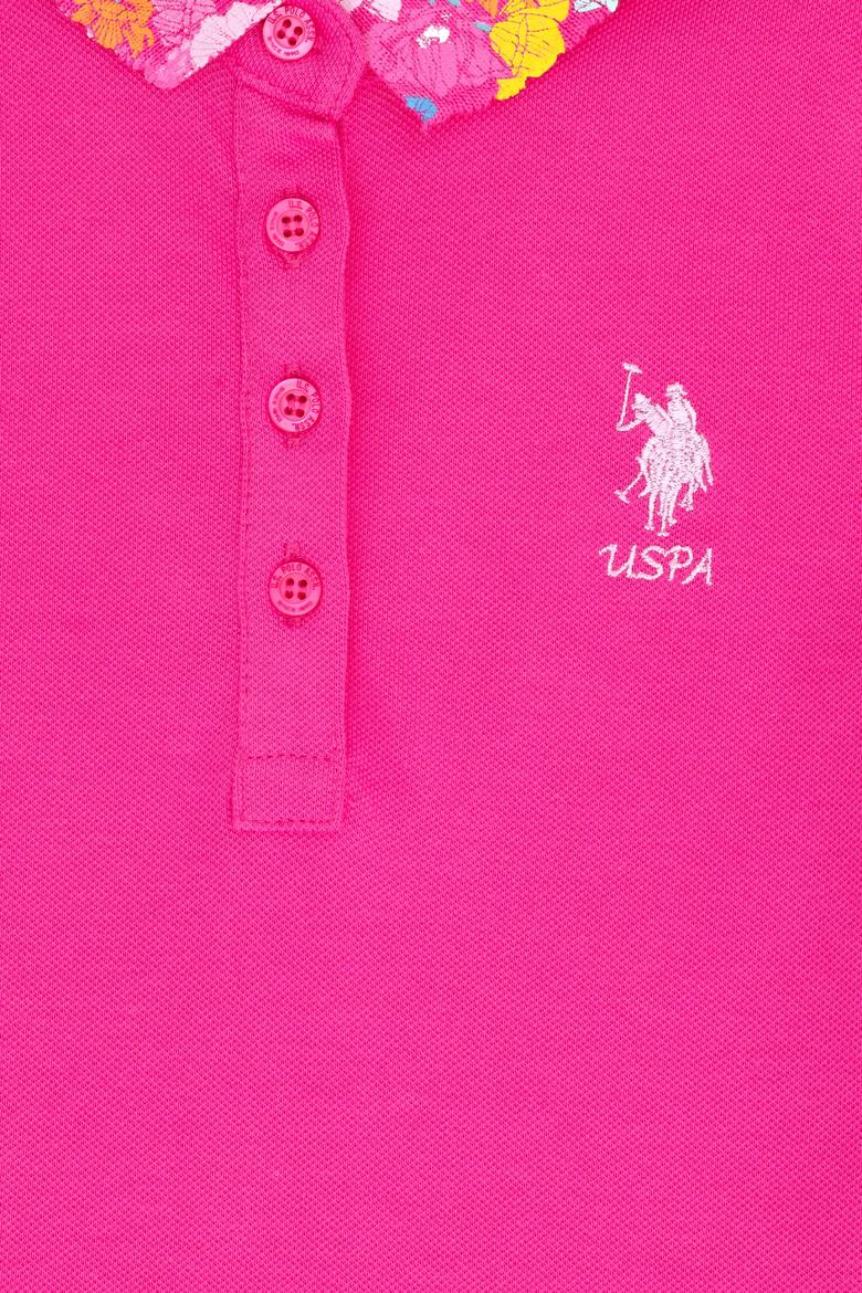 Kız Çocuk Fuşya Basic Polo Yaka Tişört - 50265667122
