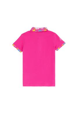 Kız Çocuk Fuşya Basic Polo Yaka Tişört - 50265667122