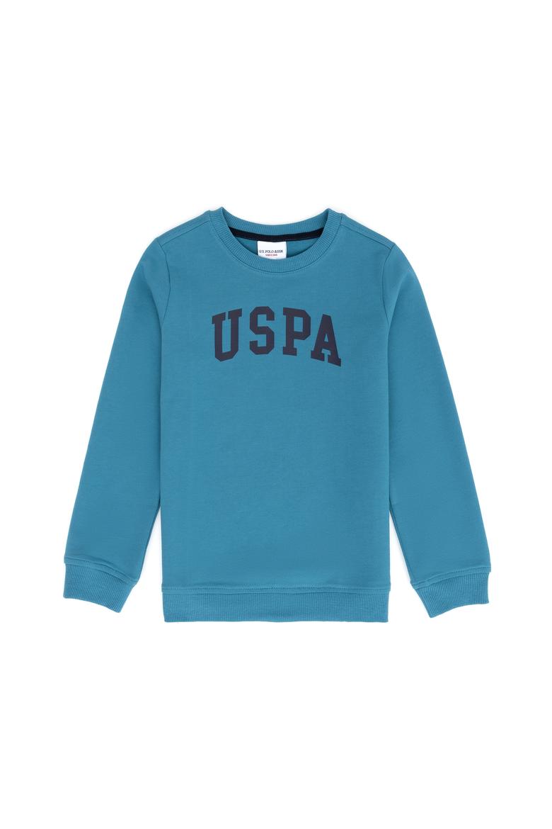 Erkek Çocuk Petrol Basic Bisiklet Yaka Sweatshirt