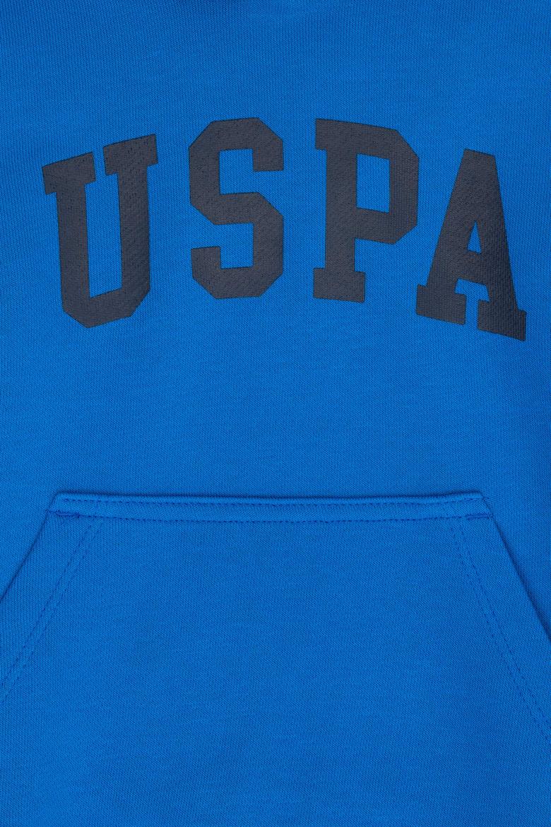 Çocuk Kobalt Mavi Basic Kapüşonlu Sweatshirt - 50277088093