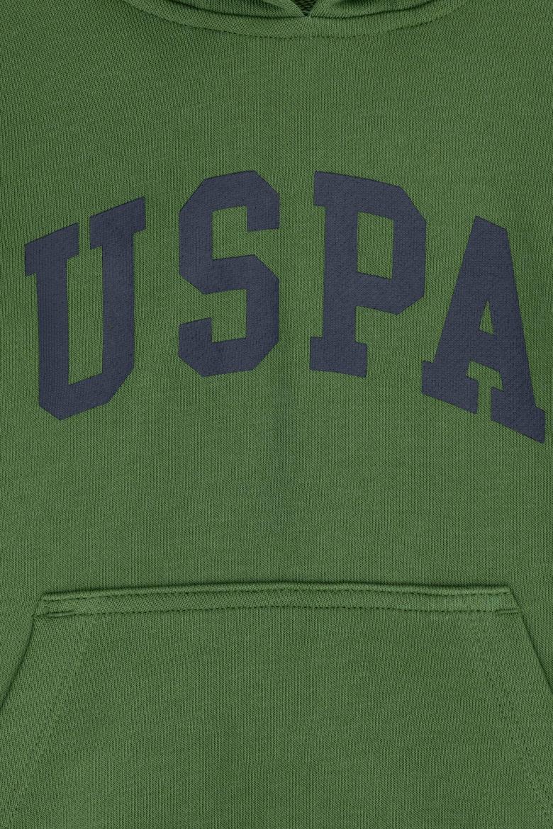 Çocuk Yeşil Basic Kapüşonlu Sweatshirt - 50277088128